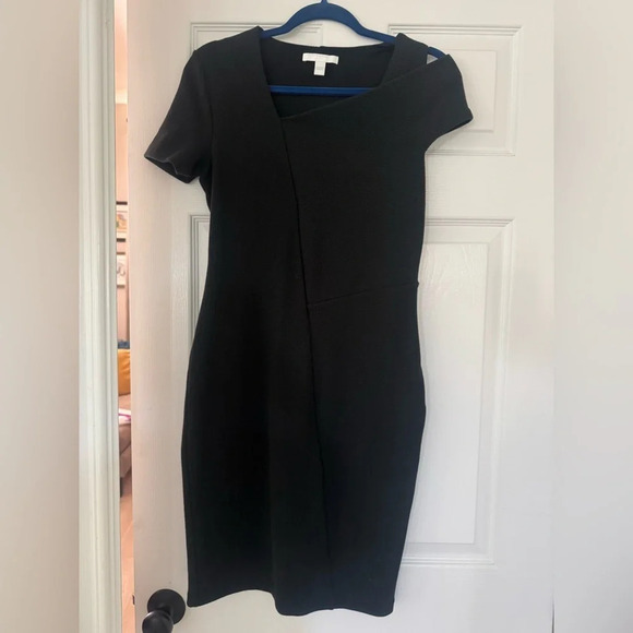 Hugo Boss Eveska Cold Shoulder Sheath Dress black size small - Picture 3 of 13